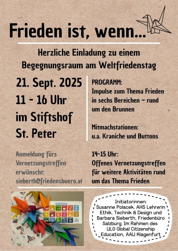 Einladung: Frieden ist wenn